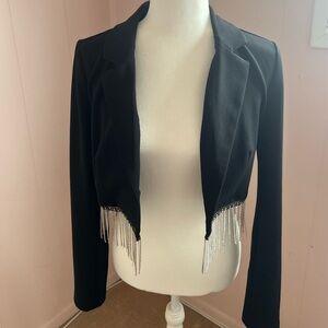 Sincerely Jules Black Blazer with Jewels